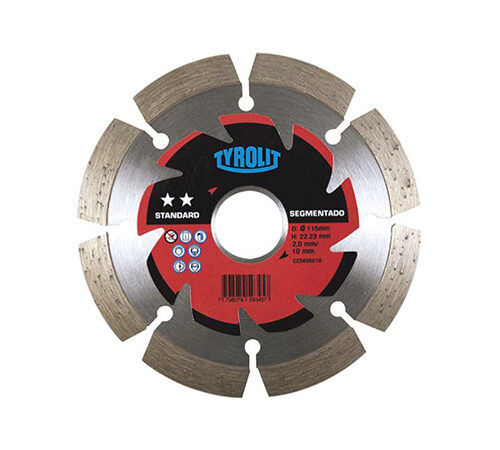 Disco Diamantado Segmentado Standard Tyrolit Amoladora 4½”