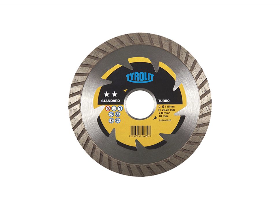 Disco Diamantado Turbo Standard Tyrolit Amoladora 4½”