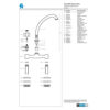 despiece_dob_com_arizona_plus_fv_0413-b1p Grifería Mesada Cocina Doble Comando FV Arizona Plus 0413/B1P