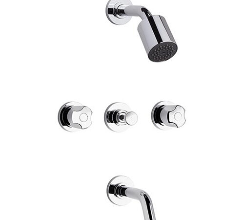 Grifería Bañera y Ducha Doble Comando FV Pampa 0103/B6