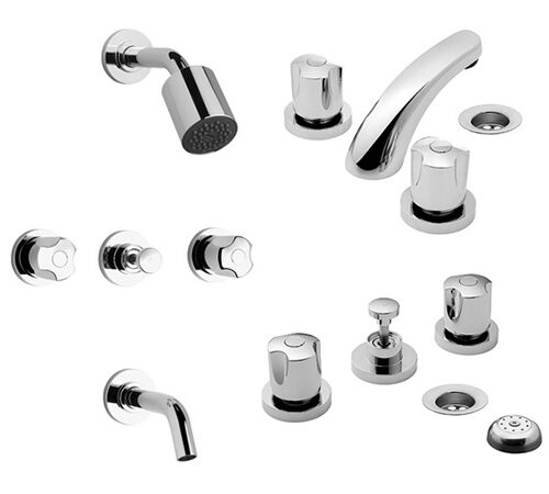 Kit Grifería Baño Doble Comando FV Pampa 0900.03/B6