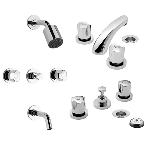 Kit Grifería Baño Doble Comando FV Pampa 0900.03/B6