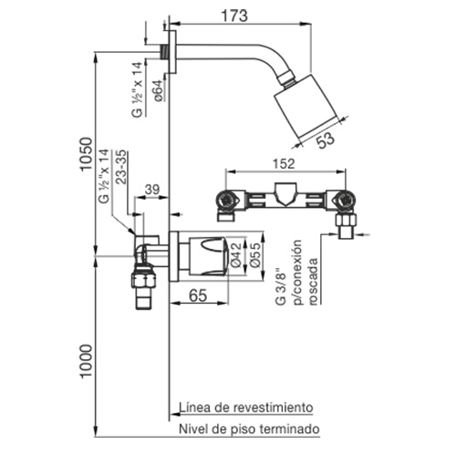 plano_dob_com_pampa_fv_0109-b6 Grifería Ducha Doble Comando FV Pampa 0109/B6