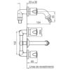 plano_dob_com_pampa_fv_0401-b6 Grifería Lavadero / Lavarropa Doble Comando Embutir FV Pampa 0401/B6