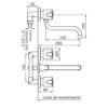 plano_dob_com_pampa_fv_0403-b6 Grifería Cocina / Lavadero Doble Comando Embutir FV Pampa 0403/B6