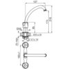 plano_dob_com_pampa_fv_0413-b6 Grifería Mesada Cocina Doble Comando FV Pampa 0413/B6