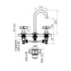 plano_dob_com_petalo_fv_0207-m3p Grifería Lavatorio Doble Comando FV Pétalo 0207/M3P