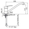 plano_monocomando_fv_0411.01-b1 Monocomando Mesada Cocina FV Arizona 0411.01/B1