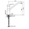 plano_monocomando_fv_0411.02-b1 Monocomando Alto Mesada Cocina FV Arizona 0411.02/B1