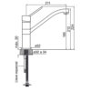 plano_monocomando_fv_0411.02-b2 Monocomando Alto Mesada Cocina FV Newport 0411.02/B2
